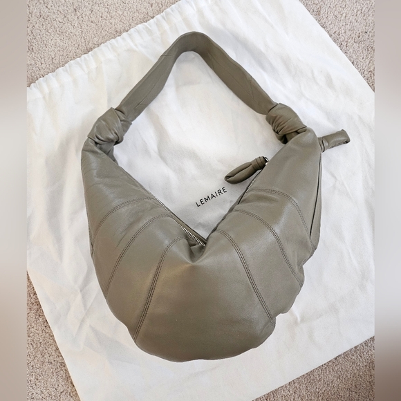Lemaire Fortune Croissant Bag Dark Sage - Picture 3 of 10